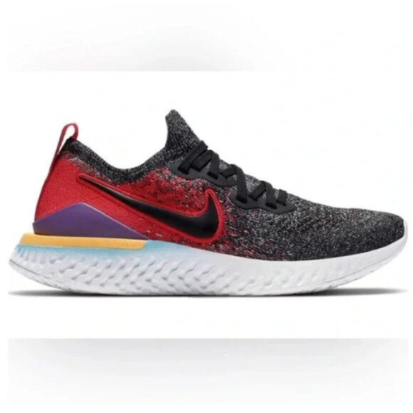 Men's Nike Epic React Flyknit 2 in “Black Red” - Picture 1 of 7